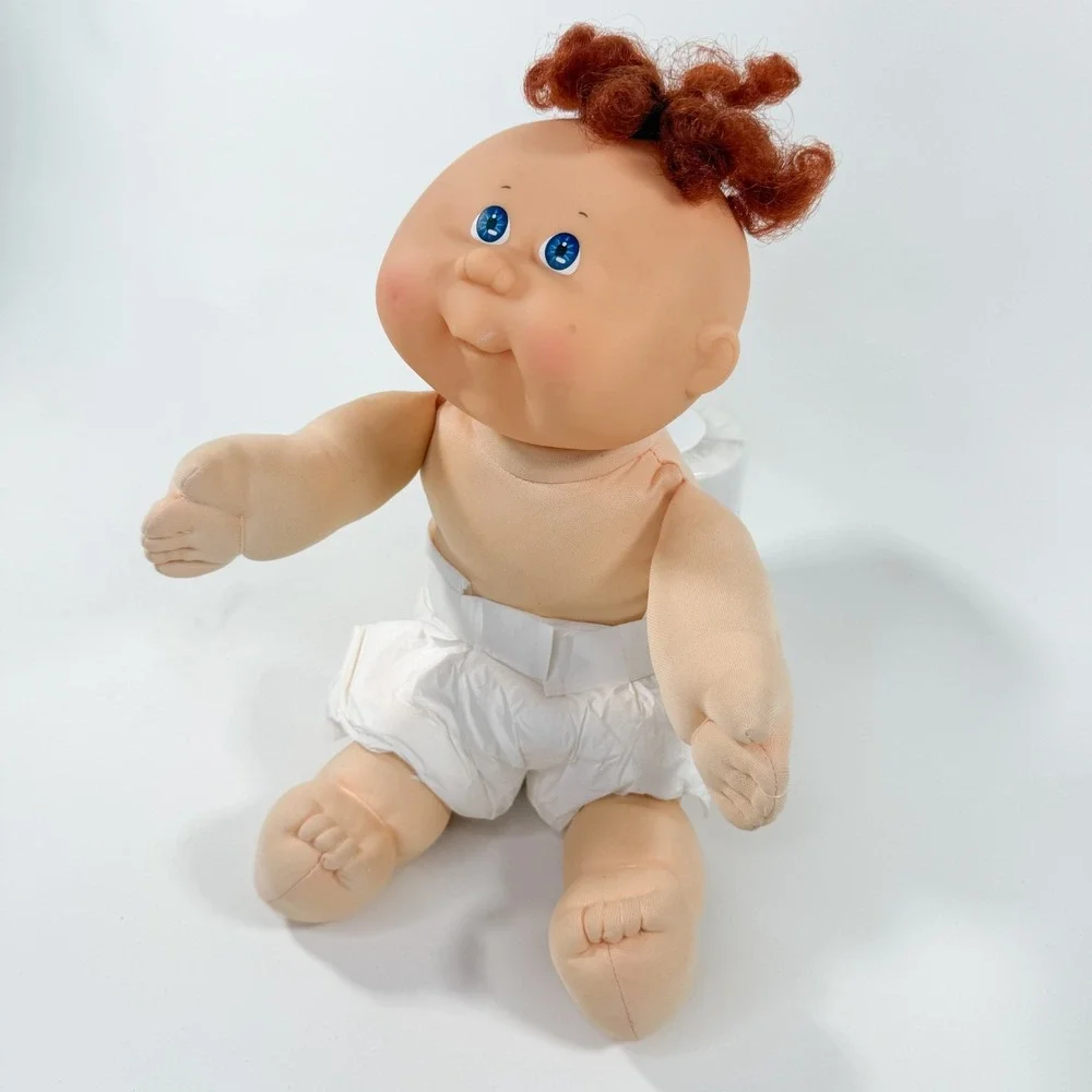1989 Hasbro Cabbage Patch Kids Baby Doll Mold 17 Blue Eyes Red Hair OAA Xavier R